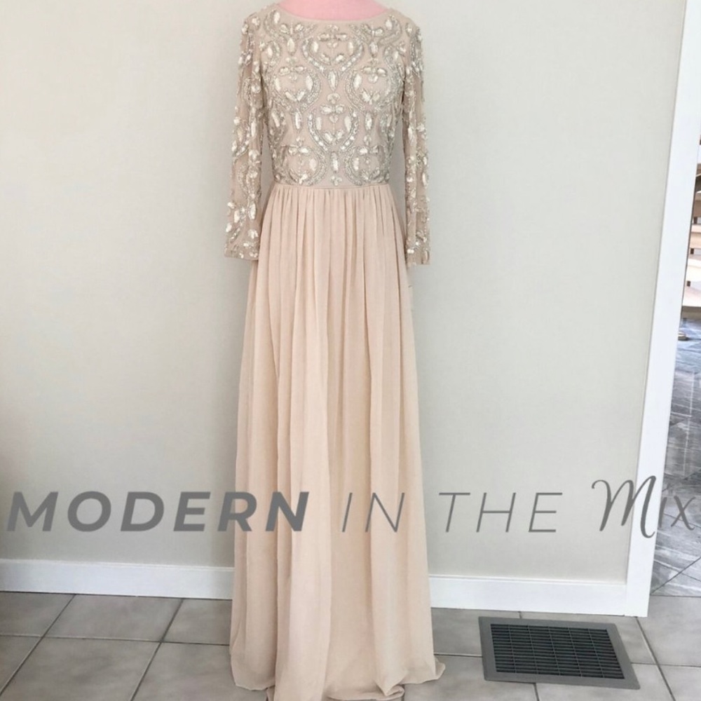 Adriana Papell Blush Ballgown